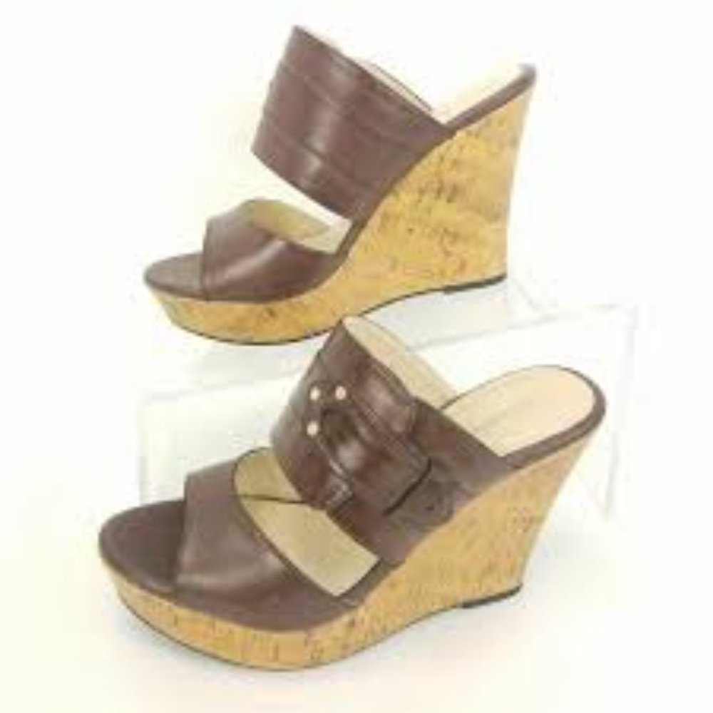 Liz Claiborne Cork Wedge Women Sandals - Picture 2 of 11